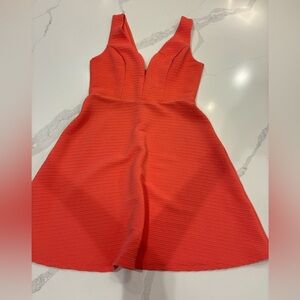 Salmon colored dress, cute for springtime!